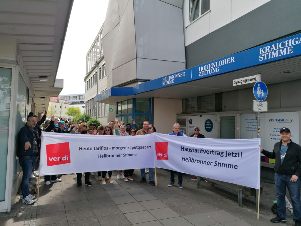 Warnstreik-Kundgebung Heilbronner Stimme am 29.04.2022
